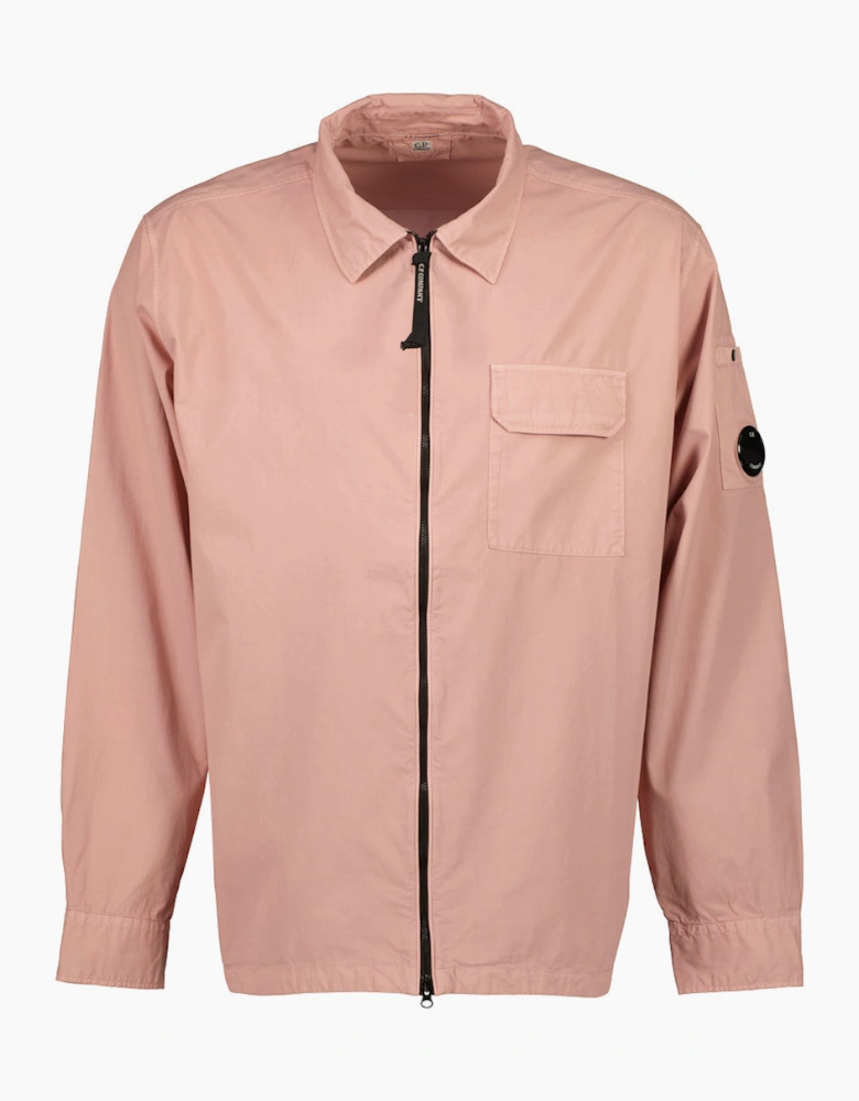 Gabardine Zip Up Lens Overshirt