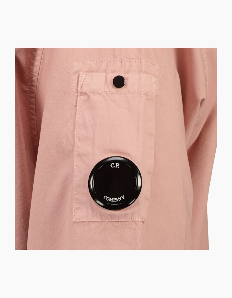 Gabardine Zip Up Lens Overshirt