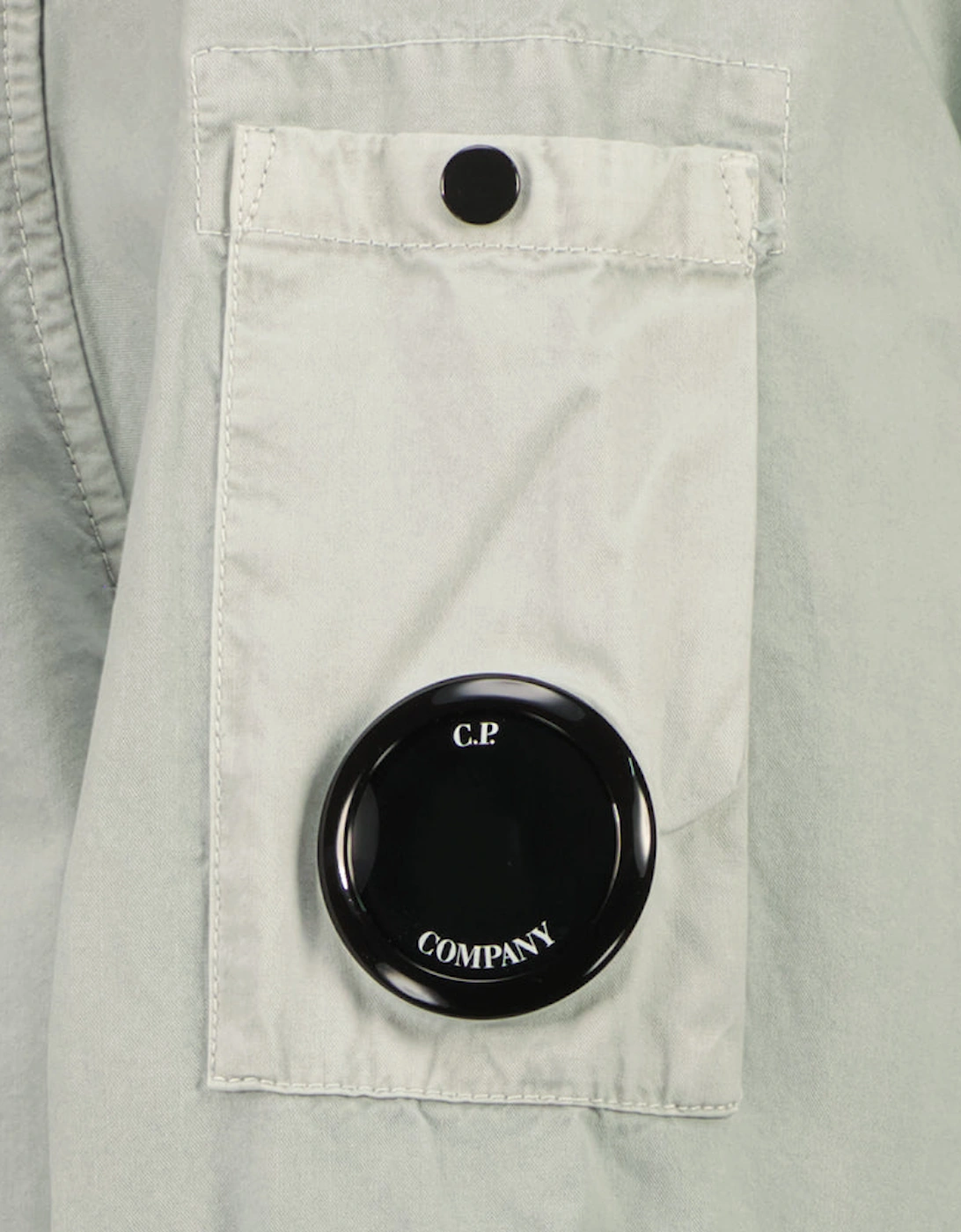 Gabardine Zip Up Lens Overshirt