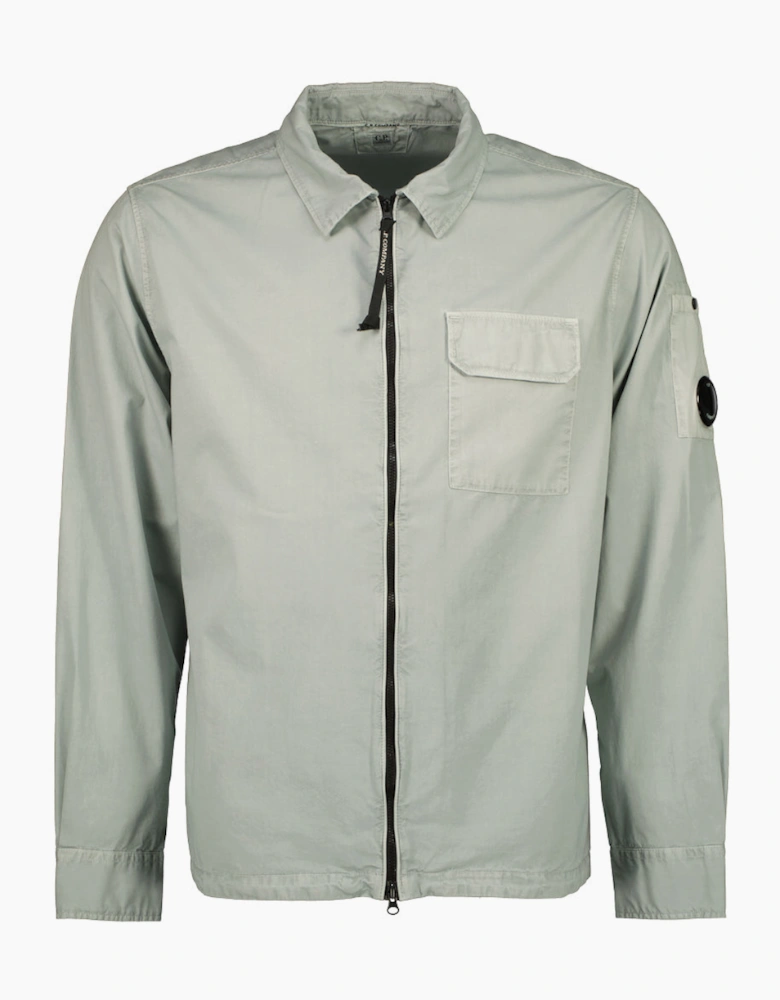 Gabardine Zip Up Lens Overshirt