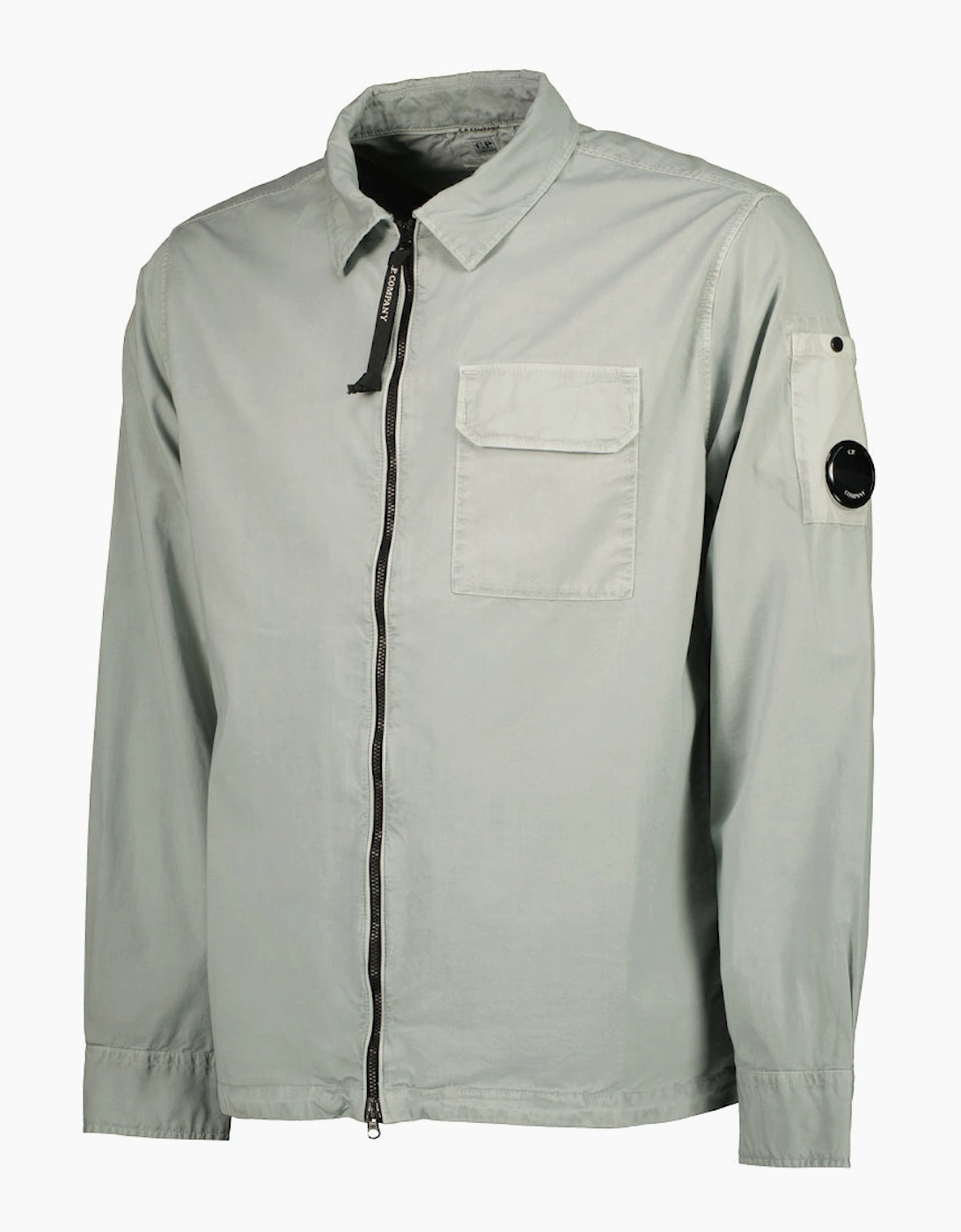 Gabardine Zip Up Lens Overshirt