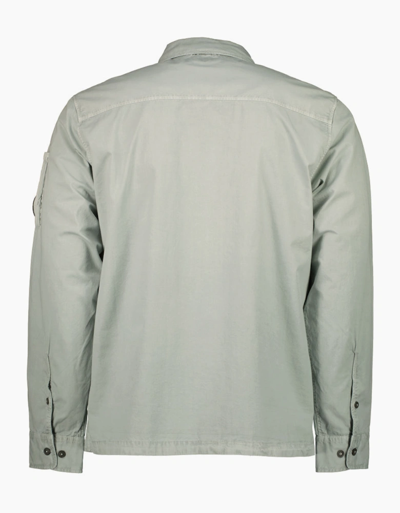 Gabardine Zip Up Lens Overshirt