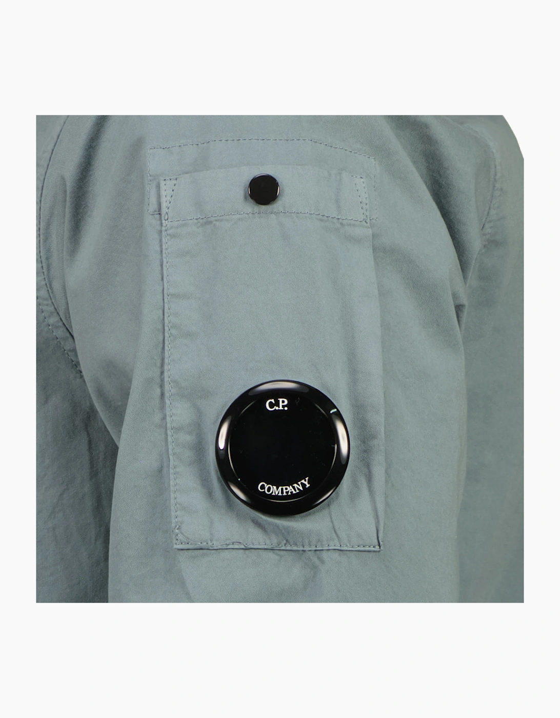 Gabardine Zip Up Lens Overshirt