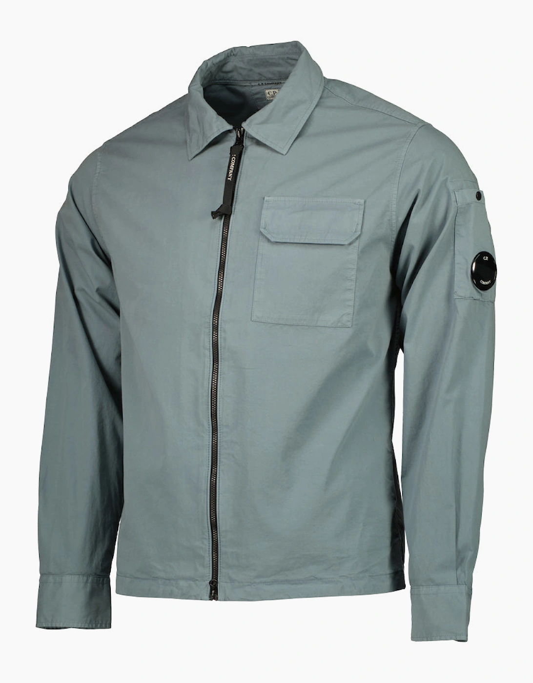 Gabardine Zip Up Lens Overshirt
