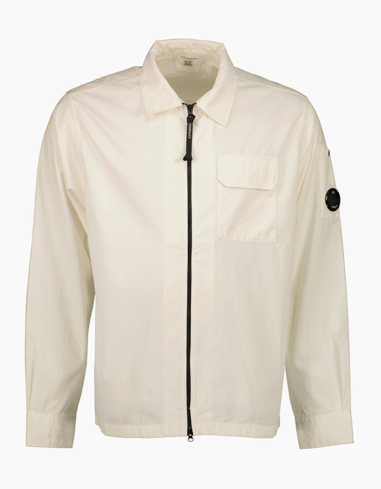 Gabardine Zip Up Lens Overshirt