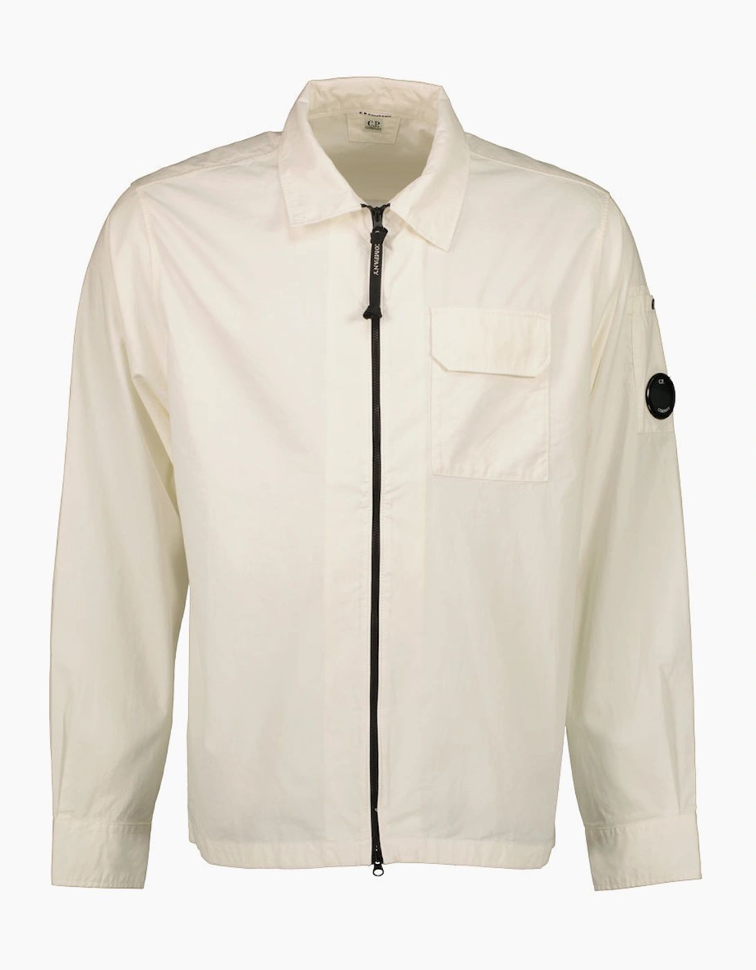 Gabardine Zip Up Lens Overshirt