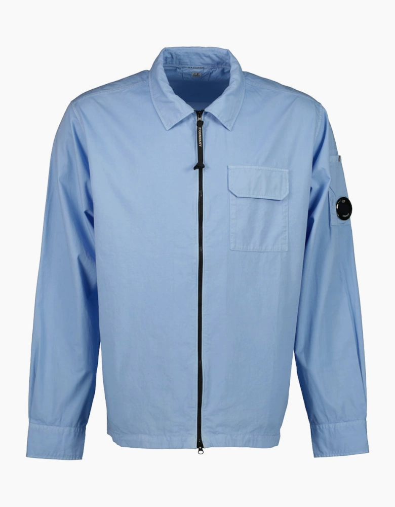 Gabardine Zip Up Lens Overshirt
