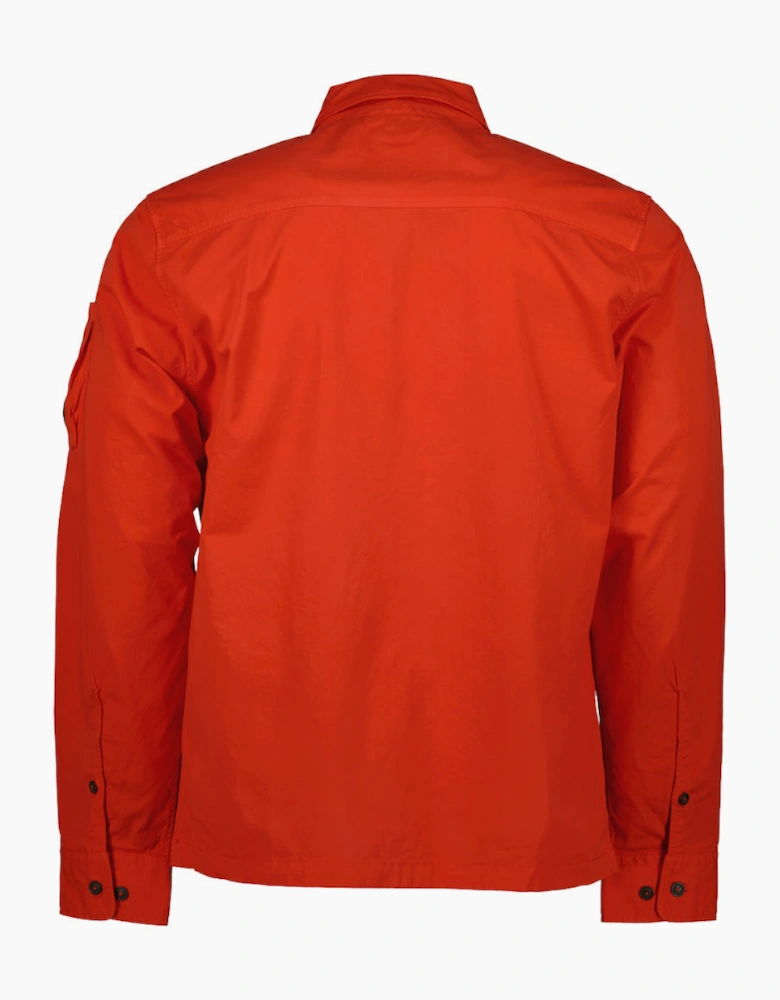 Gabardine Zip Up Lens Overshirt