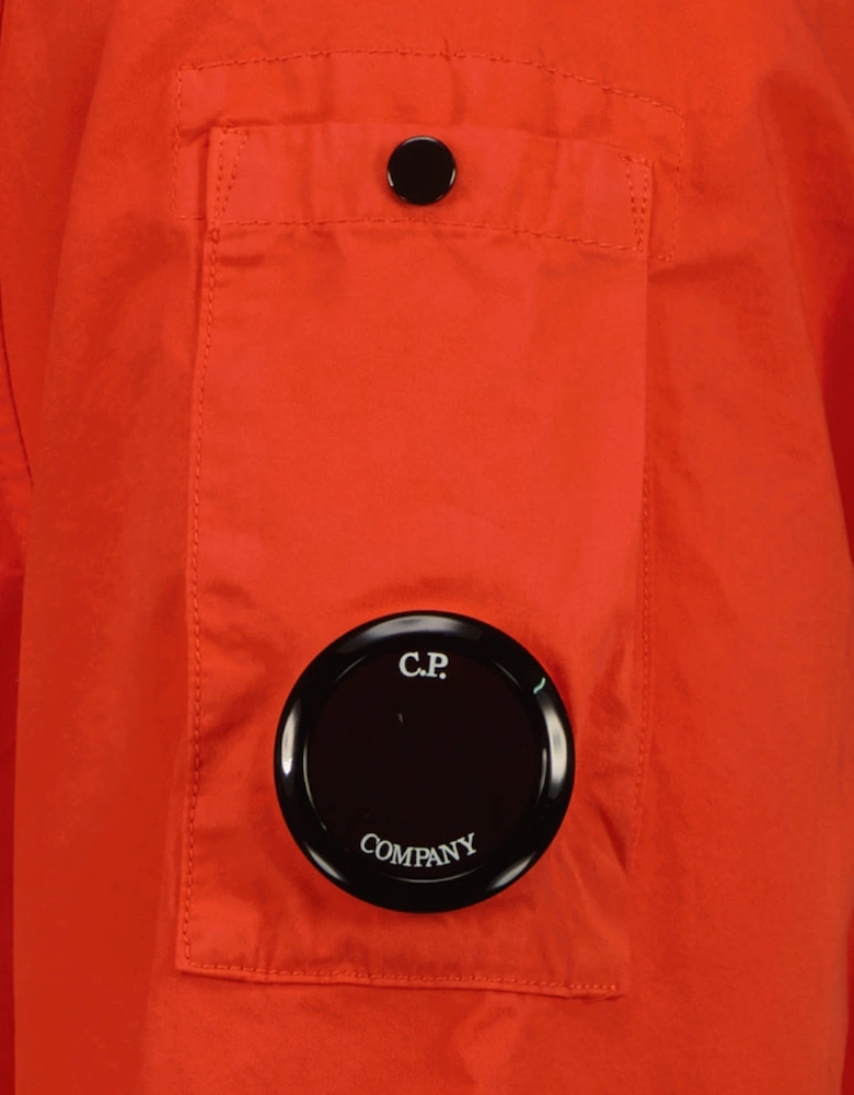 Gabardine Zip Up Lens Overshirt