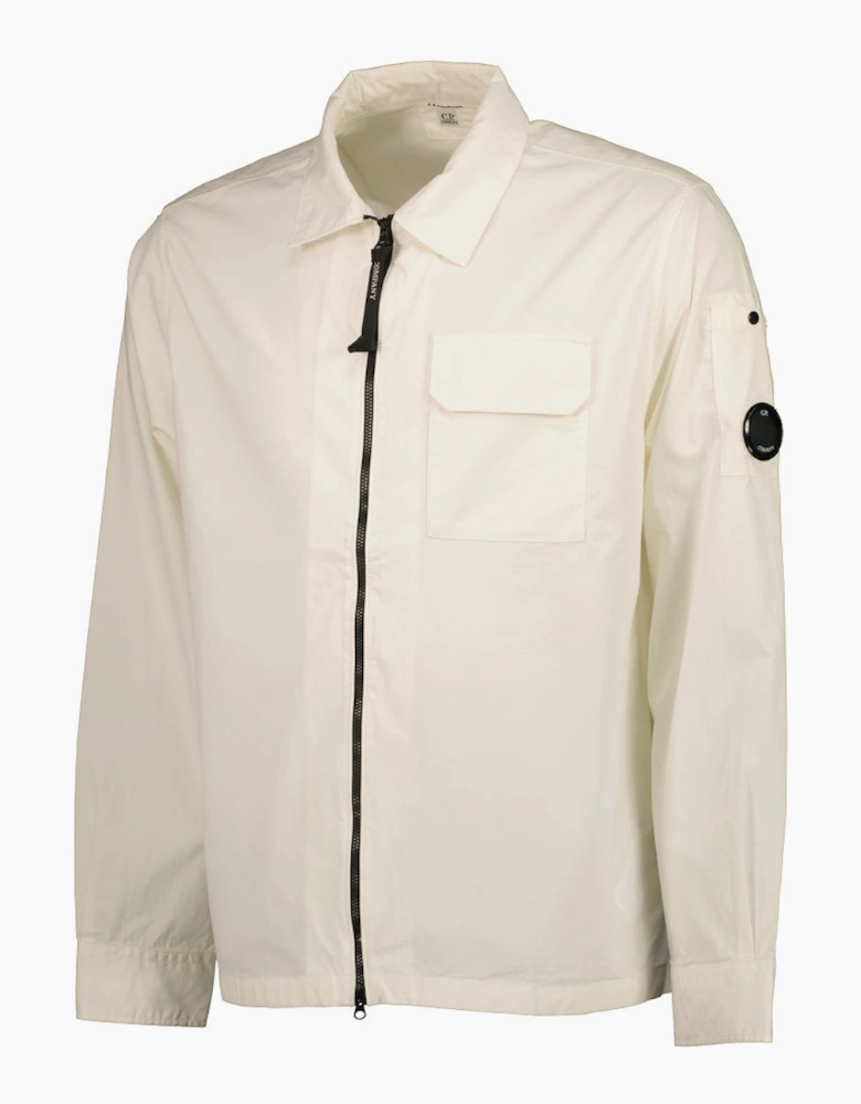 Gabardine Zip Up Lens Overshirt