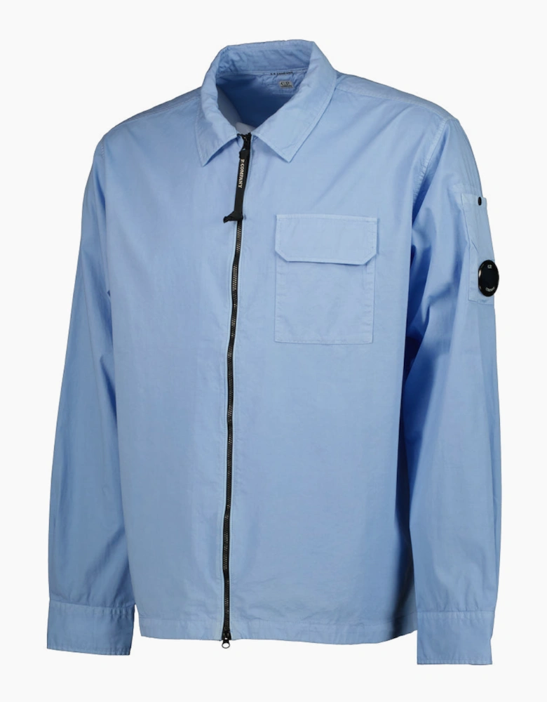 Gabardine Zip Up Lens Overshirt
