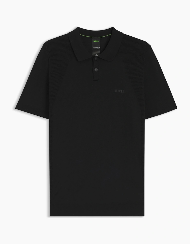 BOSS Green Momentum-Lite Mens Short Sleeve Polo Shirt - Black 001