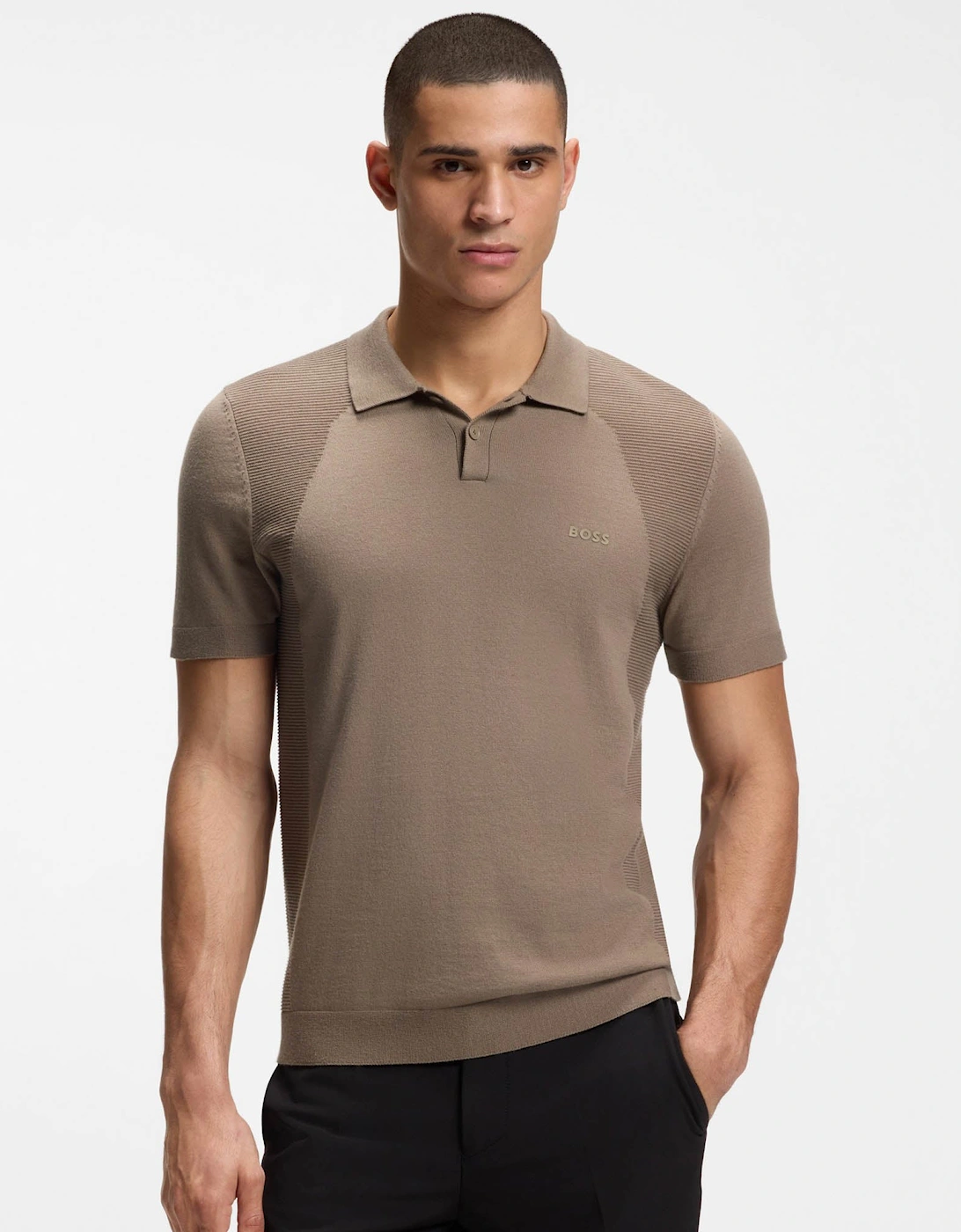 BOSS Green Momentum-Lite Mens Short Sleeve Polo Shirt - Light/Pastel Green 334, 5 of 4