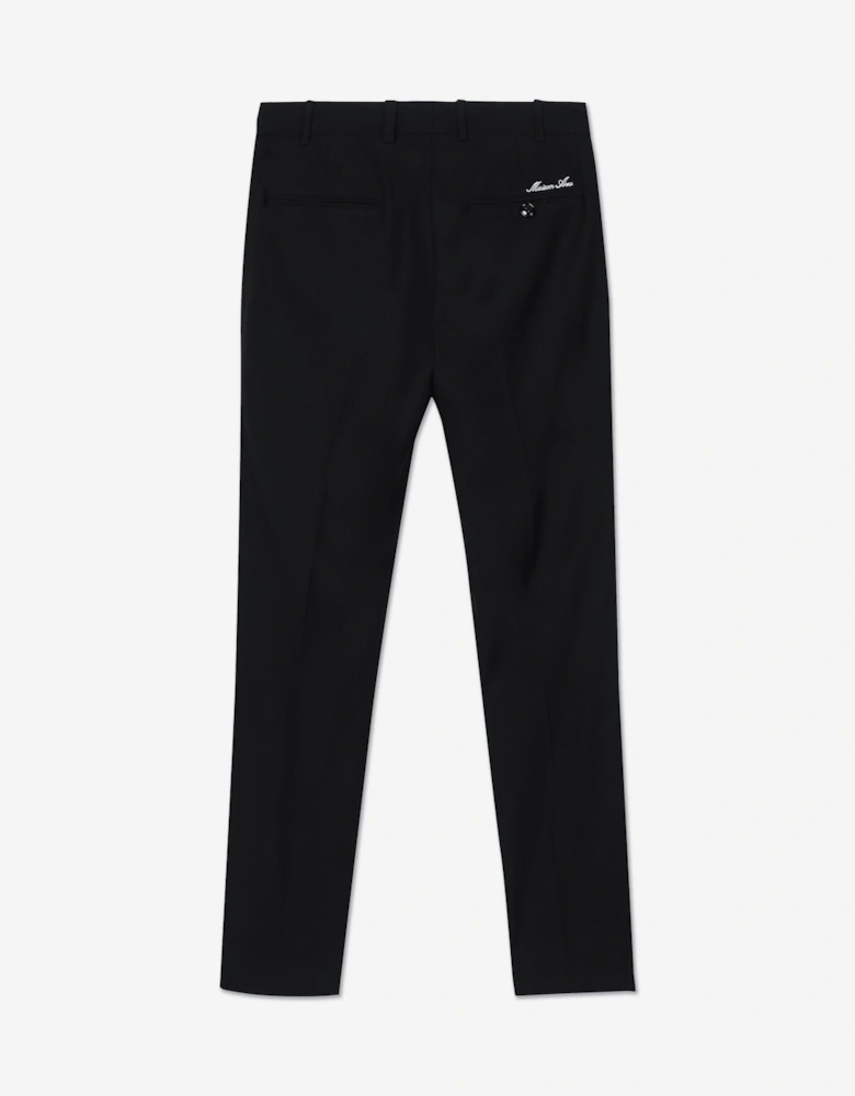 Maison Ava Boys Floral Lucien Trousers in Black