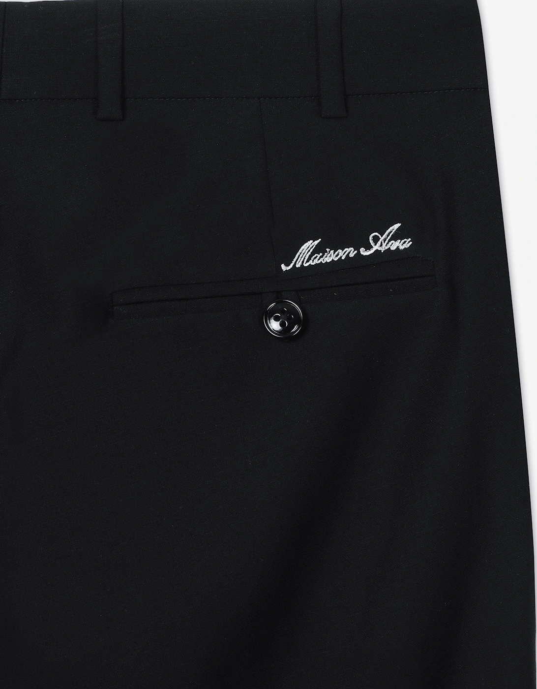 Maison Ava Boys Floral Lucien Trousers in Black