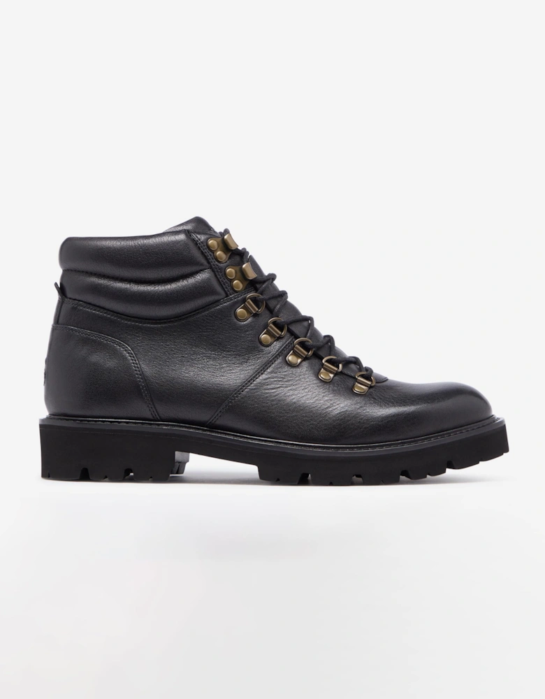 Oliver Sweeney Helford Mens Soft-Milled Calf Leather Walking Boots - Black