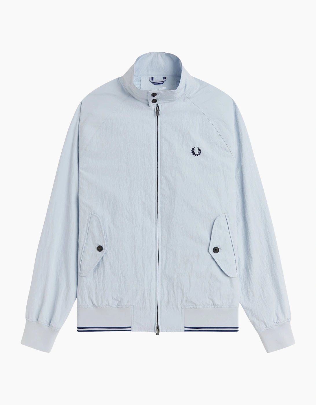 Fred Perry Crinkle Harrington Jacket Dusky Blue, 4 of 3