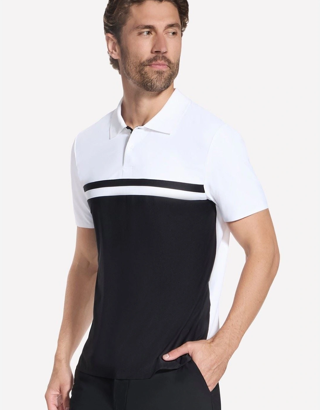 Skechers Skechers Ace Tour Polo Polyester Men's White Polo Shirt, 4 of 3