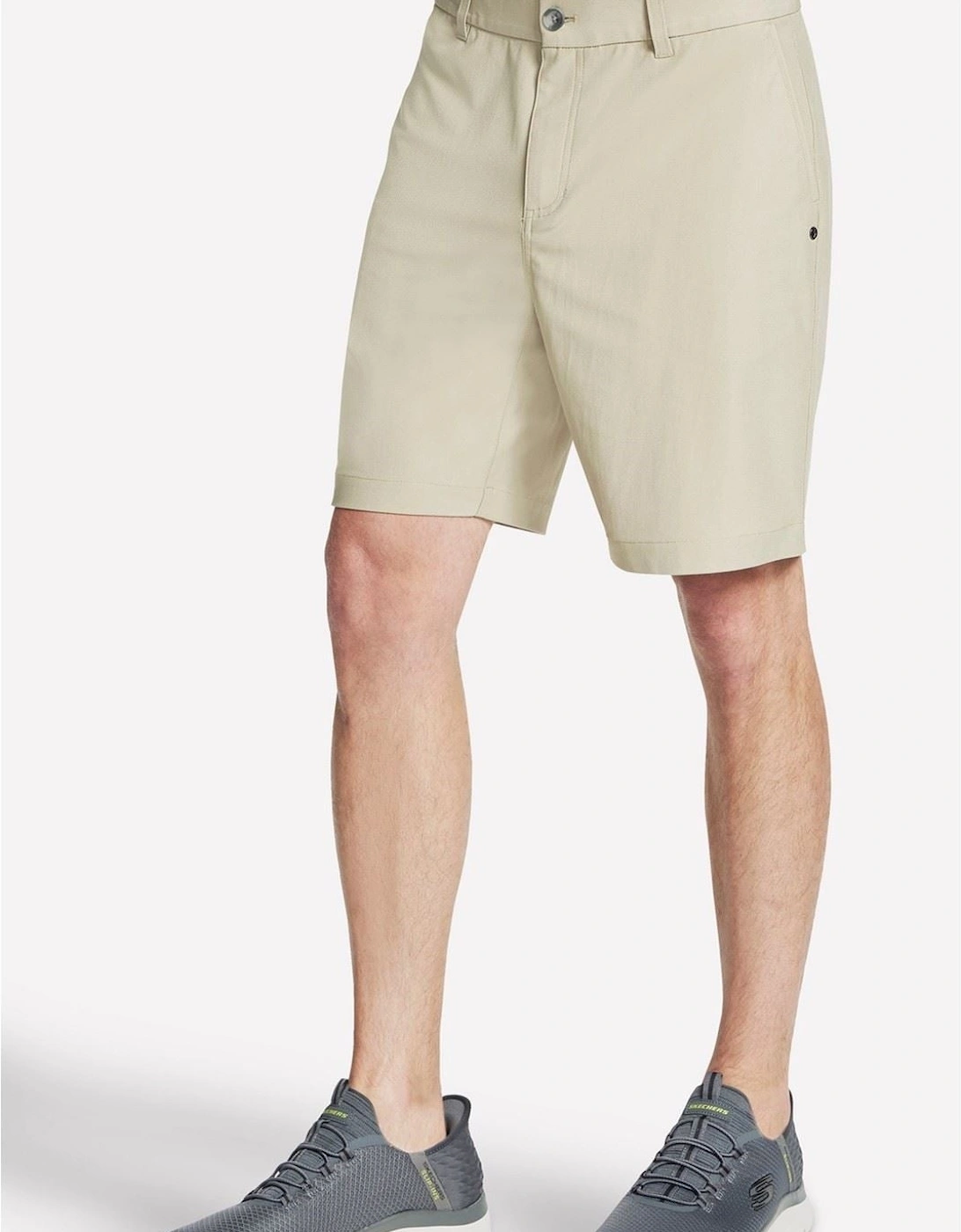 Skechers Premium Everywhere 9 Inch Short Polyester Men's Natural Knee-Length Shorts