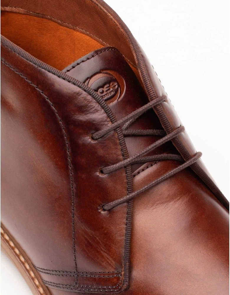 Base London Carlton Leather Men's Tan Ankle Boots