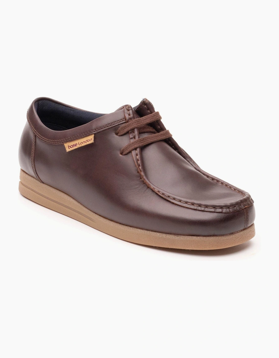 Base Men's Brown London Koko Leather Chestnut Moccasins Shoes - Size 9