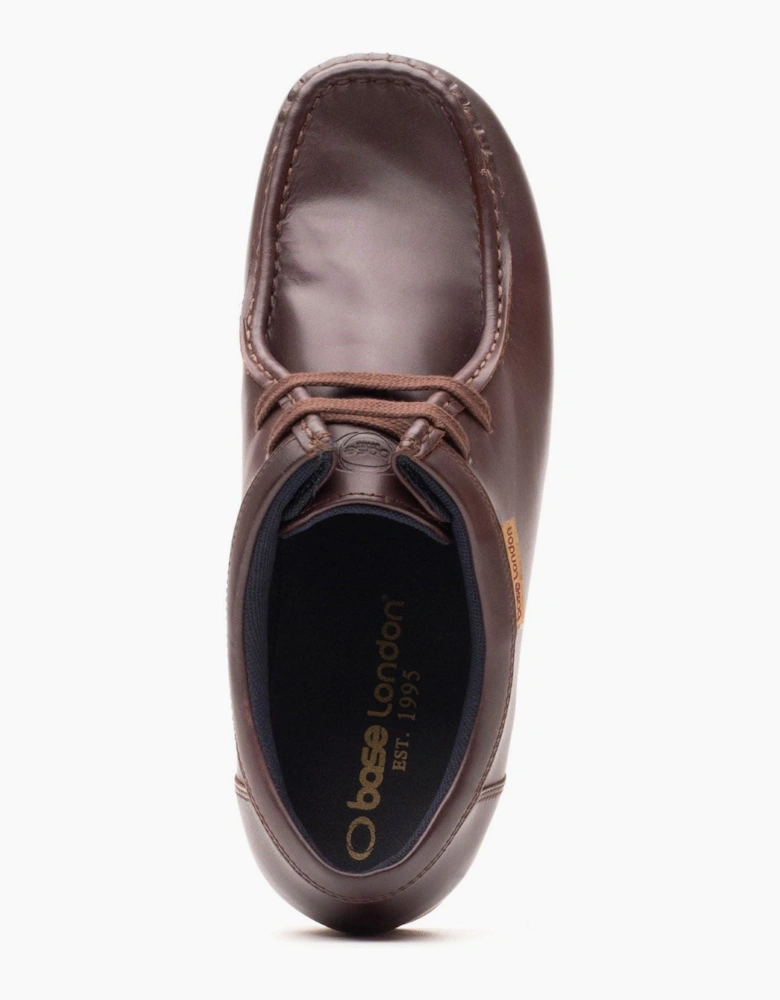 Base London Koko Leather Men's Chestnut Moccasins Shoes