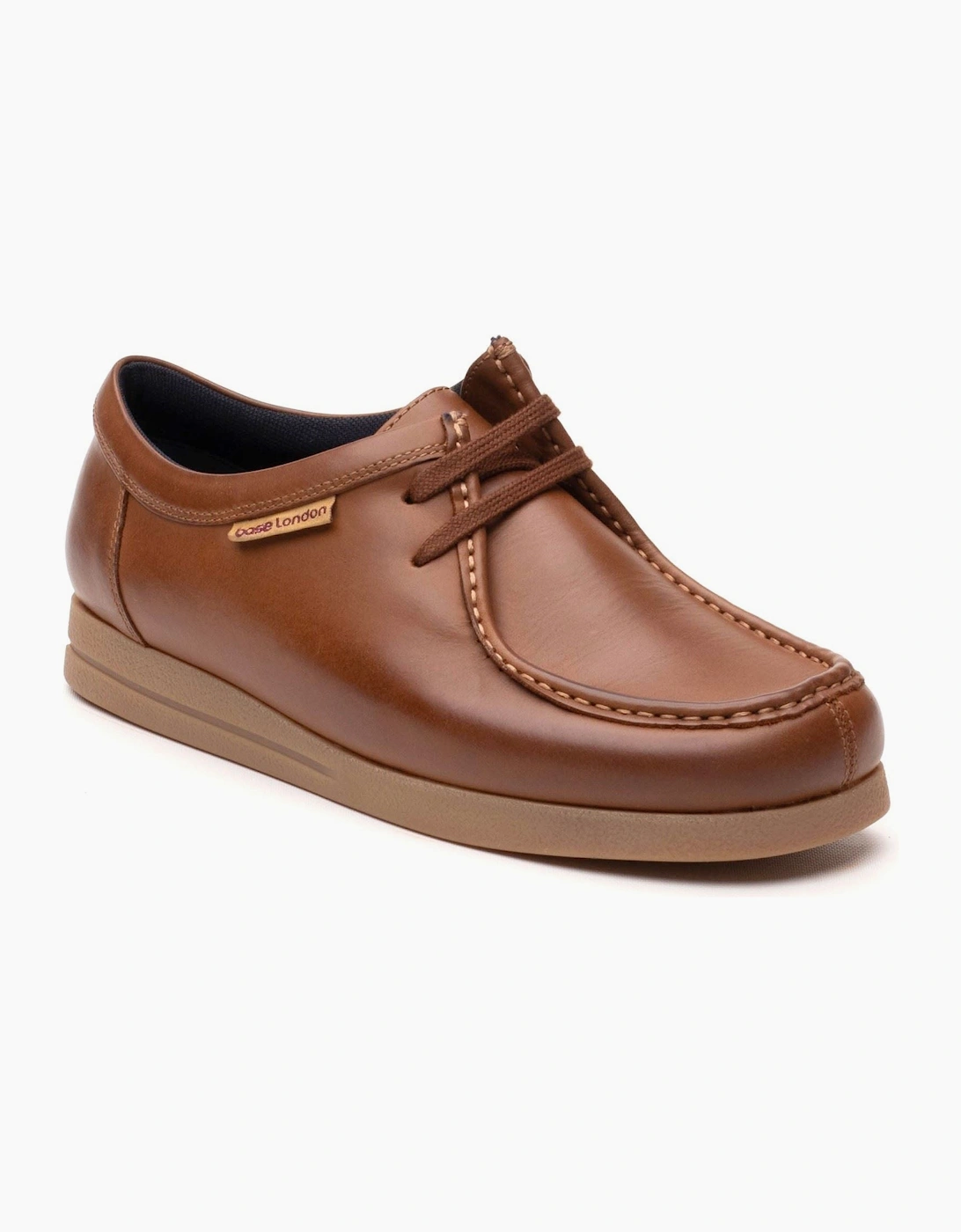 Base Men's Brown London Koko Leather Tan Moccasins Shoes - Size 8