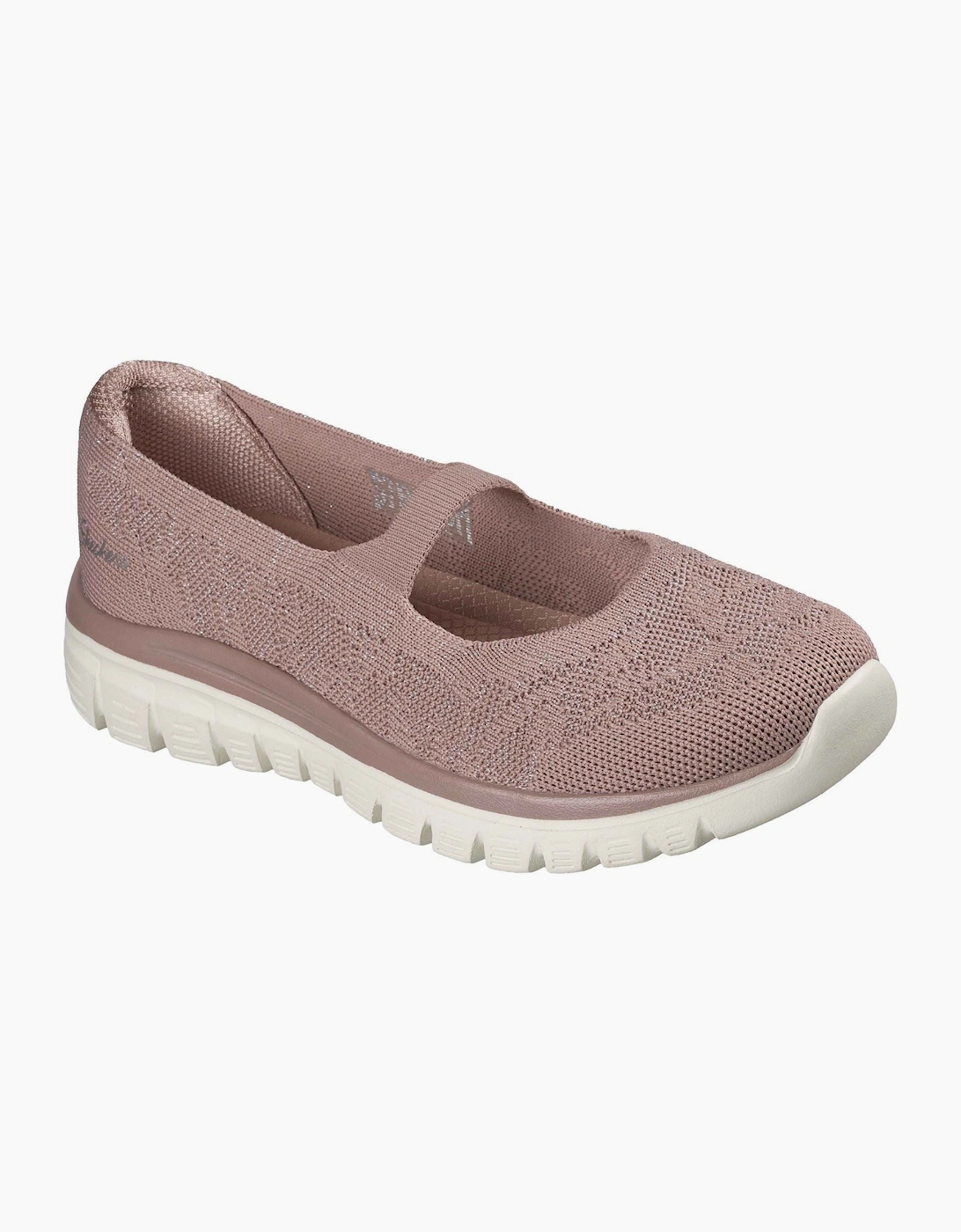 Skechers Women's Pink Graceful Polyester Mauve Shoes - Size: 5