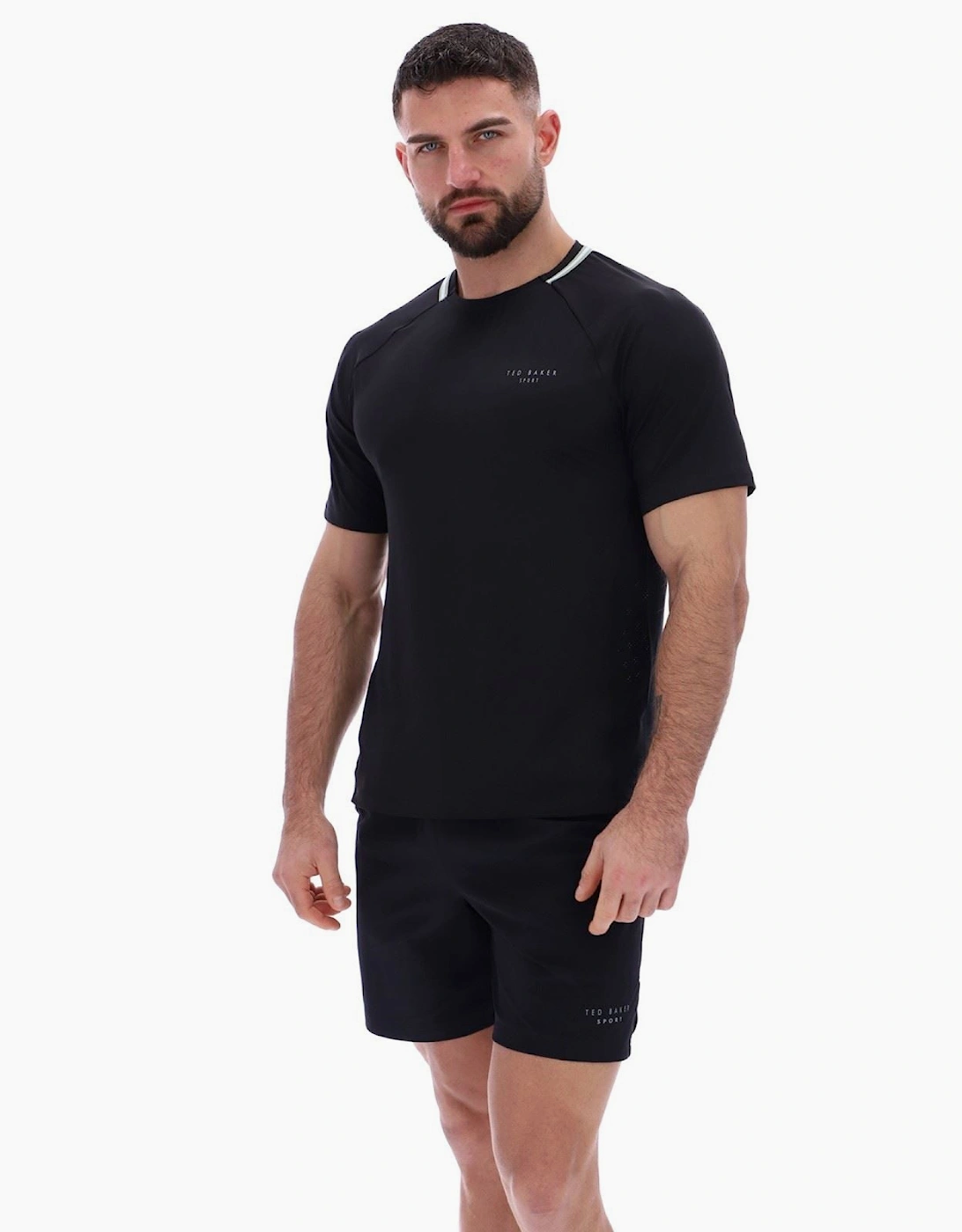Ted Baker Sport HARRISON TBMTA251 Polyester Men's Black Activewear T-Shirts