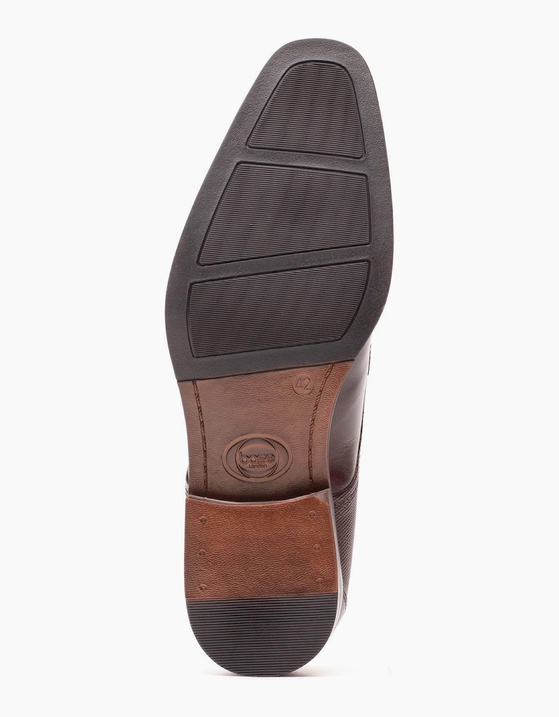 Base London Dome Leather Men's Burnt Brown Lace-Up Shoes
