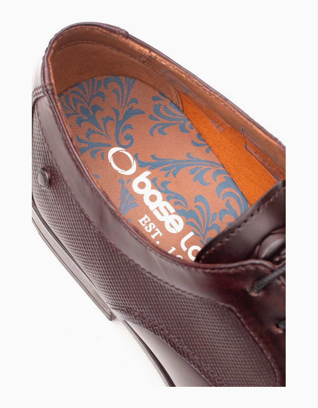 Base London Dome Leather Men's Burnt Brown Lace-Up Shoes