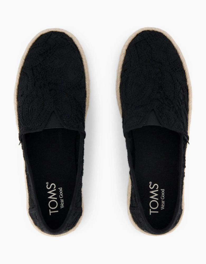 TOMS Alpargata Rope 2.0 Shoe Cotton Women's Black Espadrilles