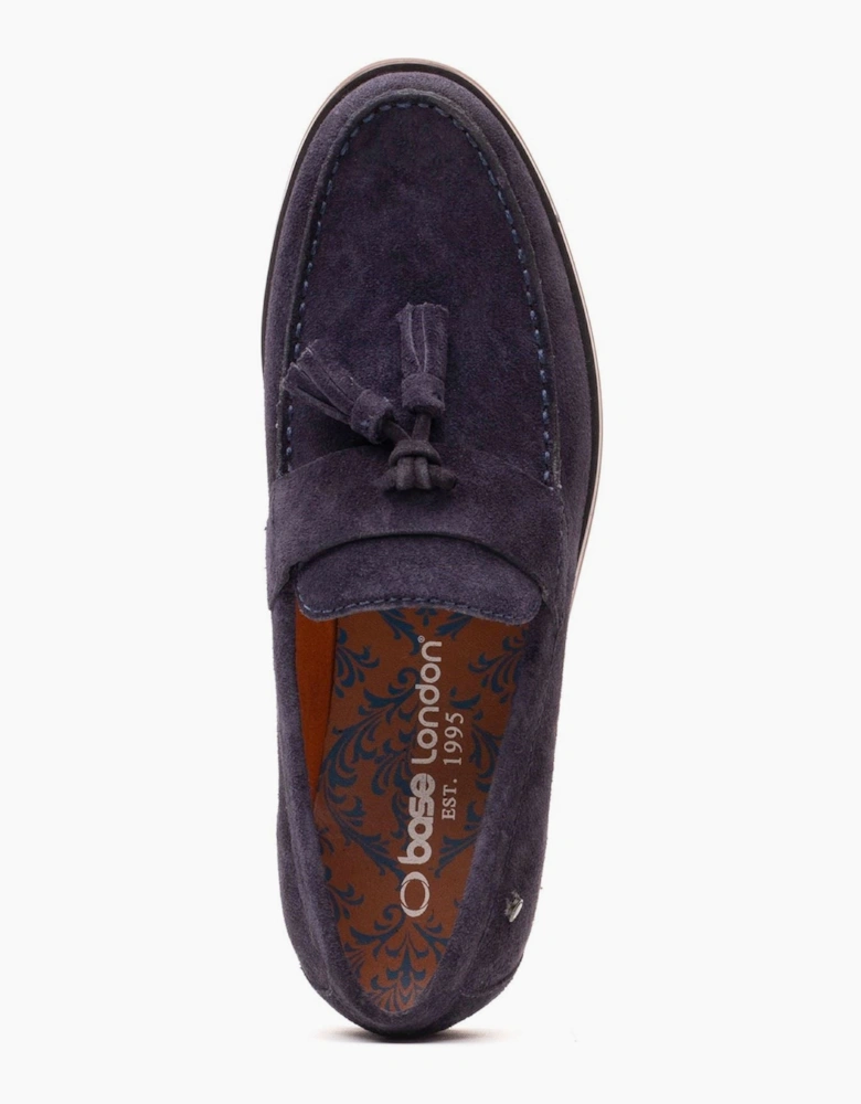 Base London Flint Leather Men's Navy Loafers