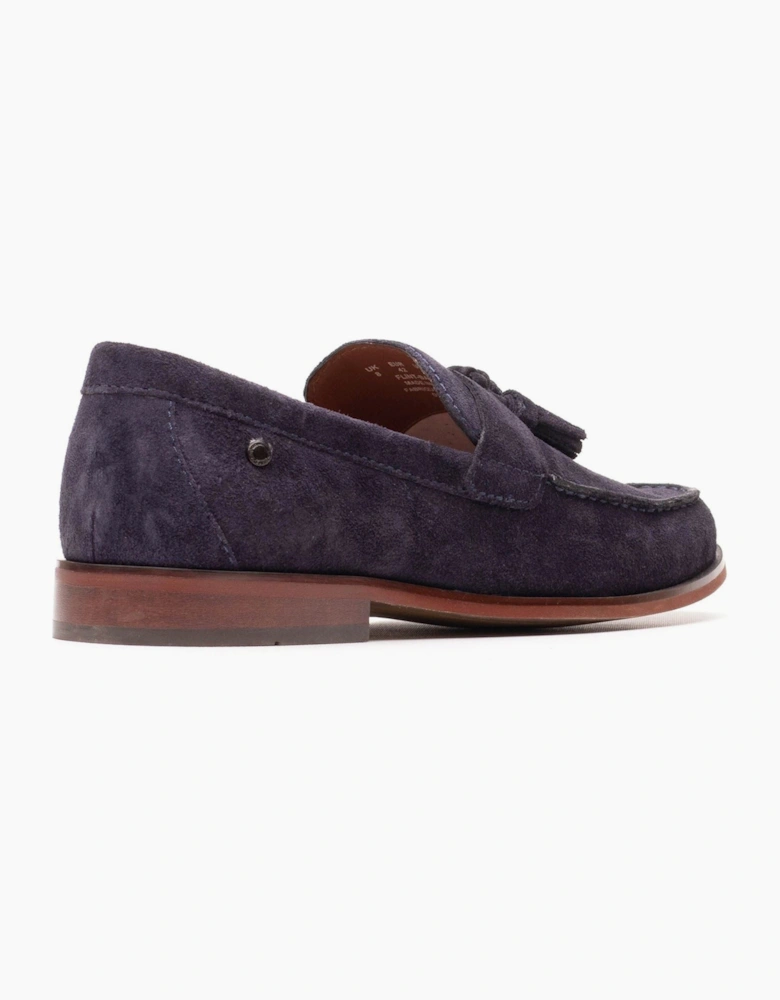 Base London Flint Leather Men's Navy Loafers