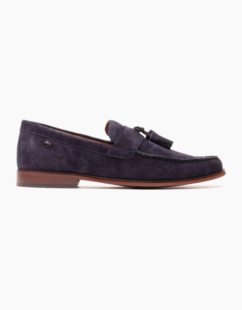 Base London Flint Leather Men's Navy Loafers