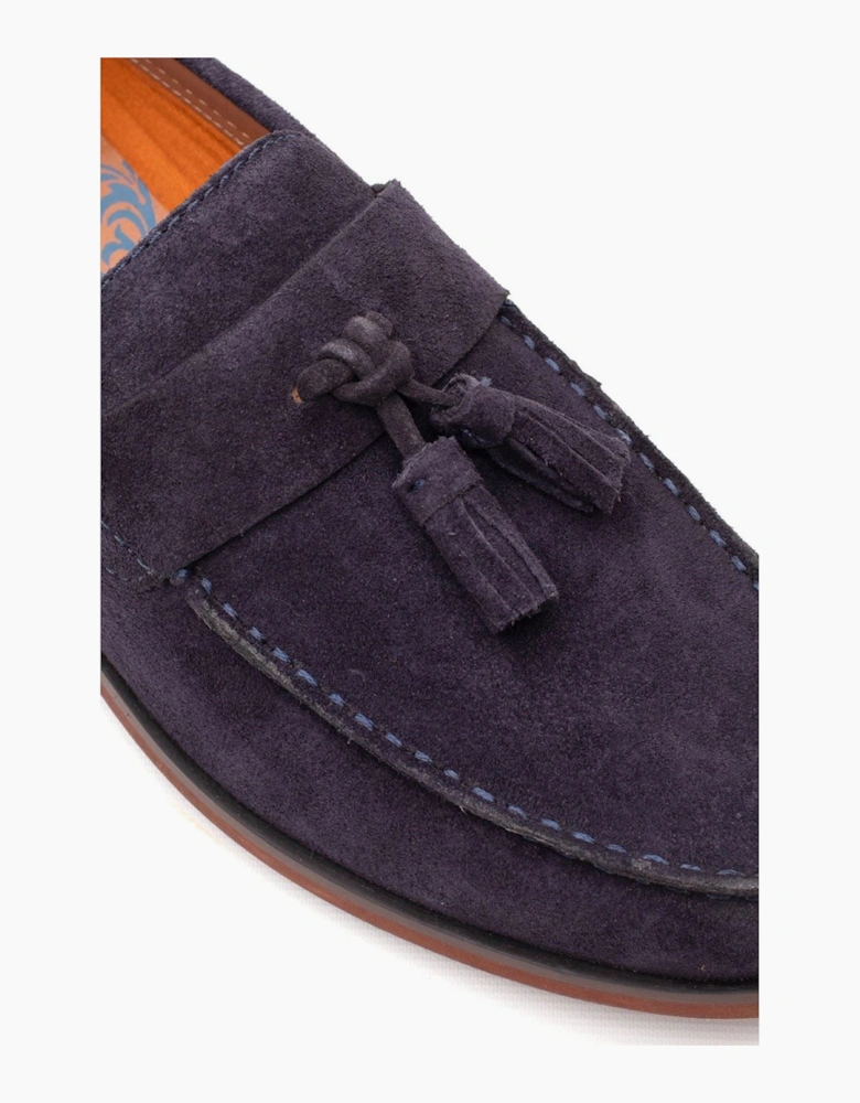 Base London Flint Leather Men's Navy Loafers