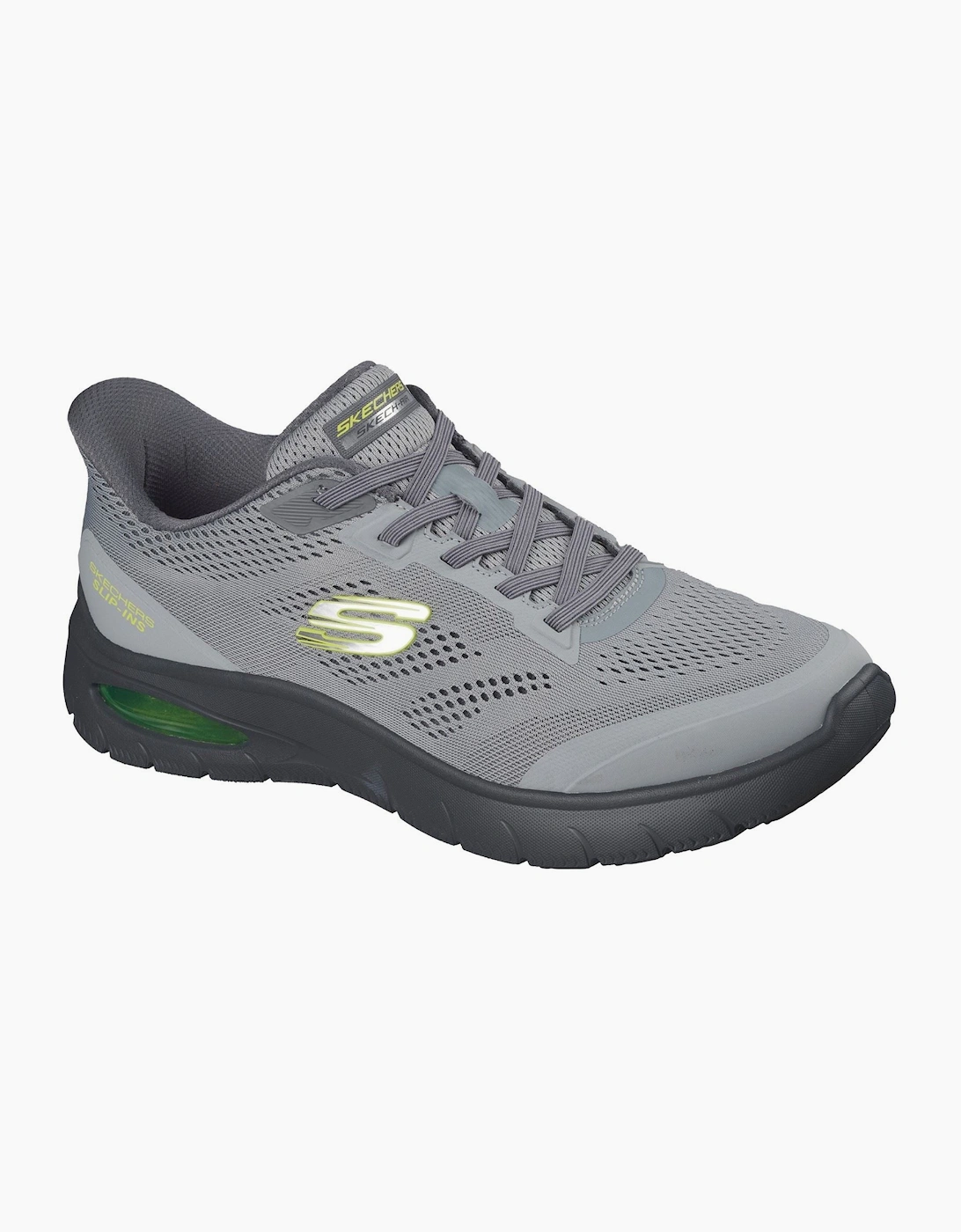 Skechers Skech-Air Summits Textile Men's Charcoal/Lime Trainers, 10 of 9