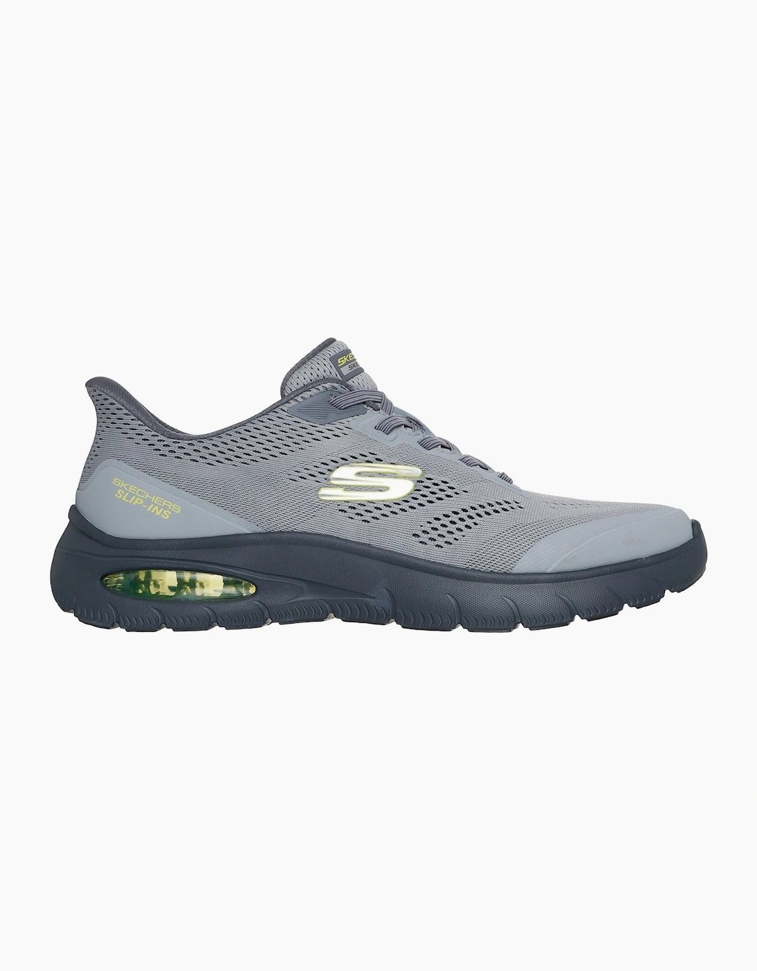Skechers Skech-Air Summits Textile Men's Charcoal/Lime Trainers