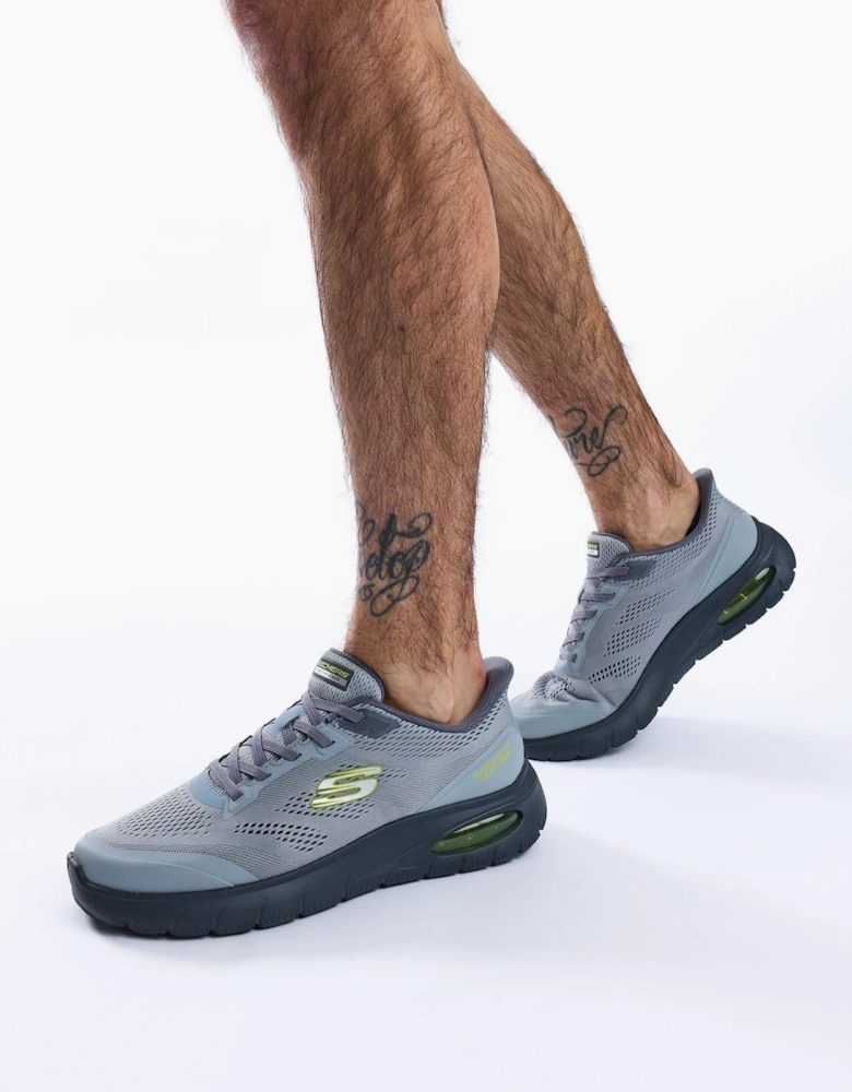 Skechers Skech-Air Summits Textile Men's Charcoal/Lime Trainers