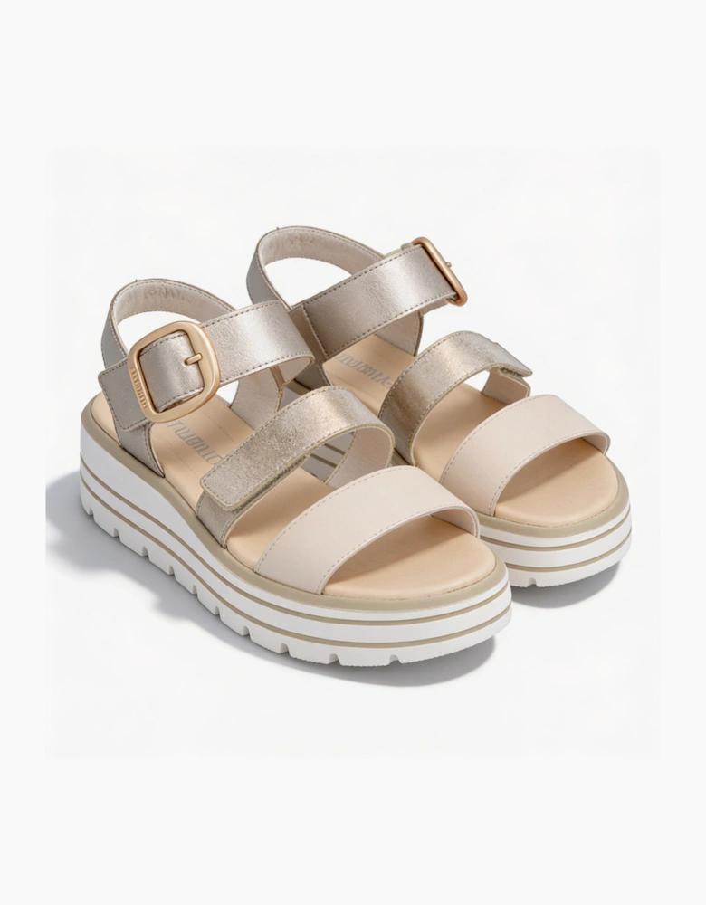 Remonte D3N50 Womens Ankle Strap Sandals Beige