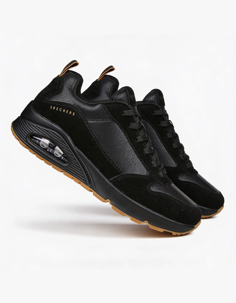 Skechers UNO - STACRE Mens Casual Trainers Black