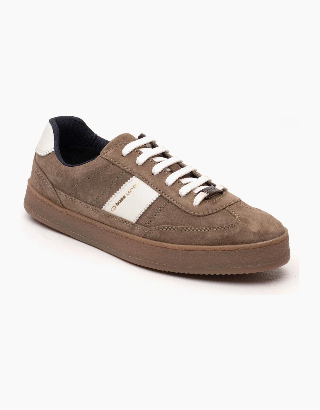 Base Men's Grey London Banksy Leather Sage Trainers - Size 7