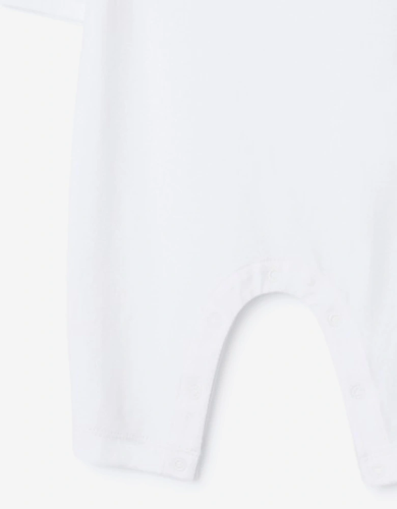 Burberry Baby Thomas Bear and Friends Romper in White