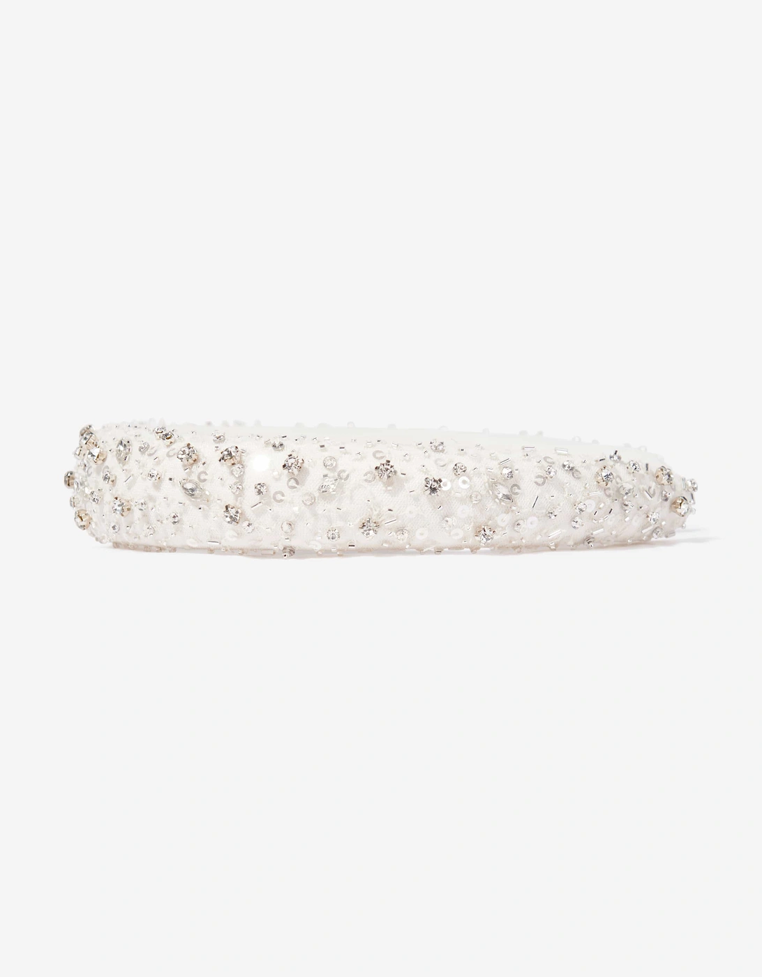 Maison Ava Girls Embellished Headband in Ivory