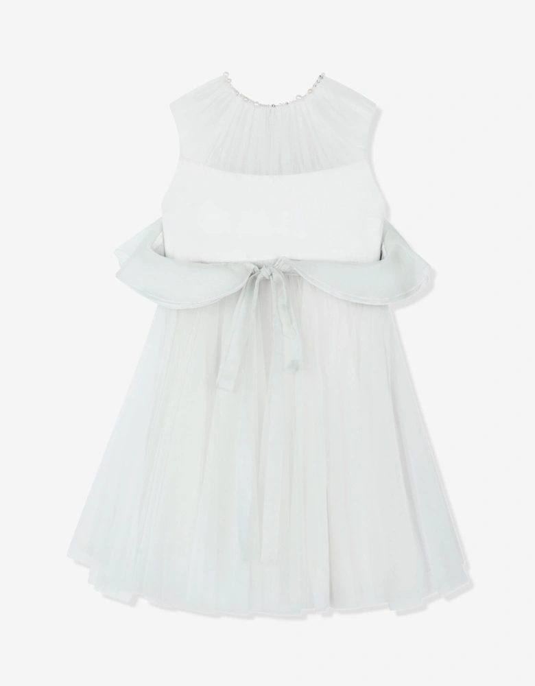 Maison Ava Girls Tiffany Ruffle Occasion Dress in White
