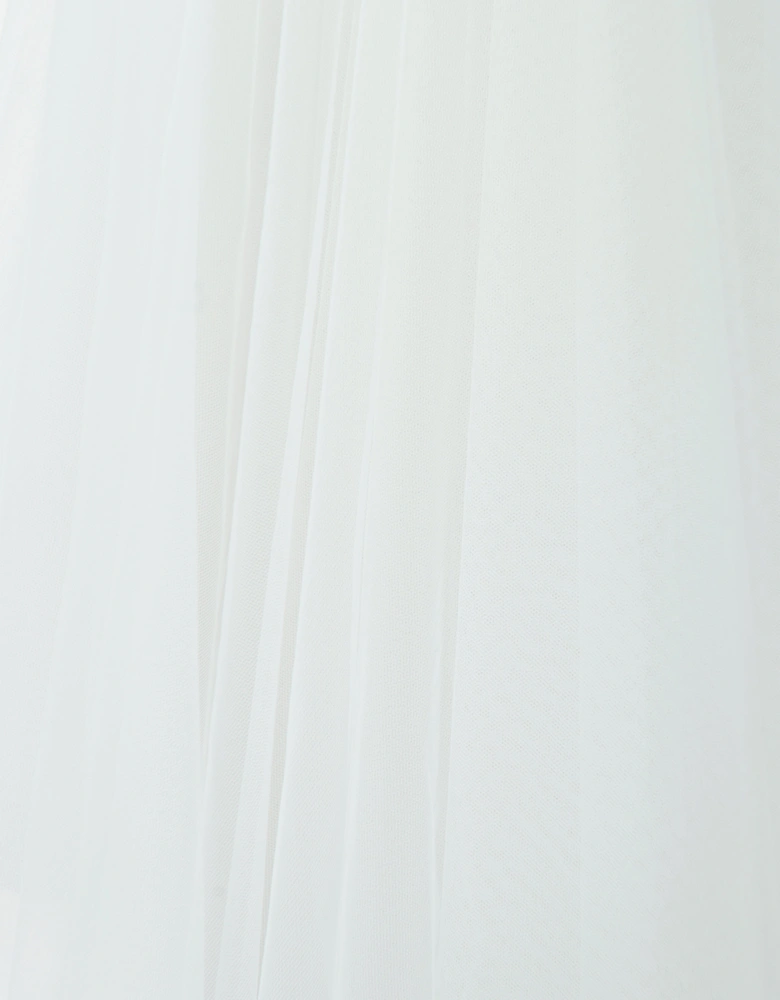 Maison Ava Girls Tiffany Ruffle Occasion Dress in White