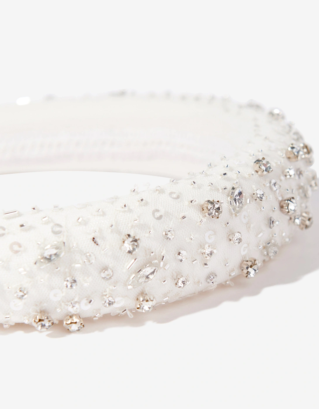 Maison Ava Girls Embellished Headband in Ivory