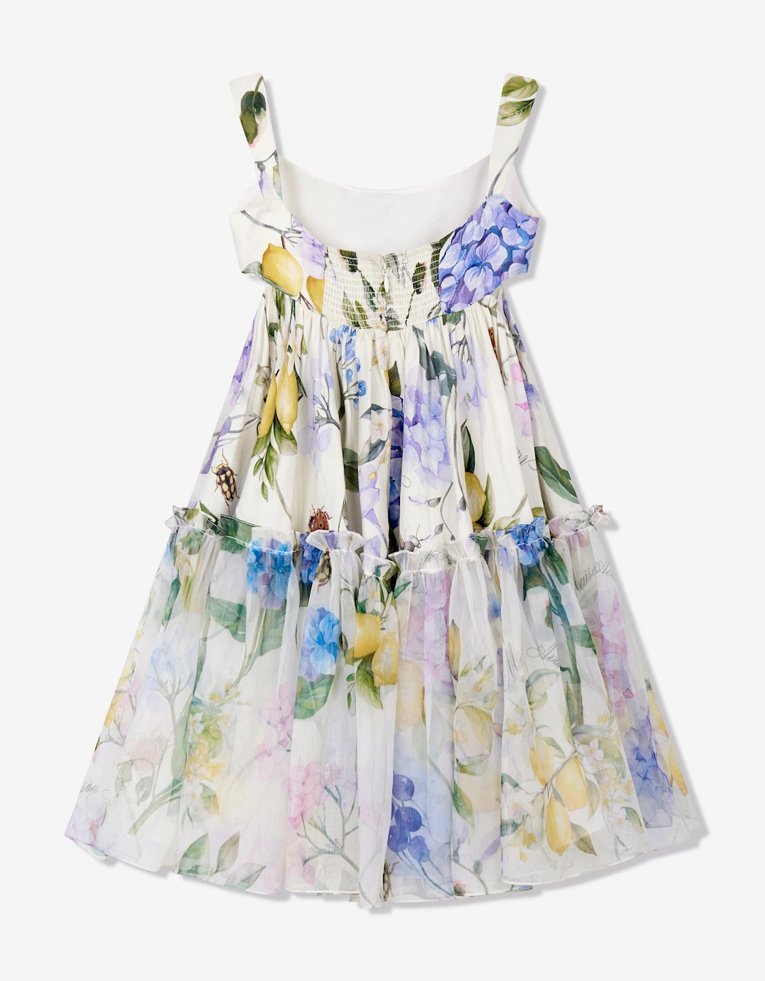 Maison Ava Girls Victoria Floral Occasion Dress in Ivory
