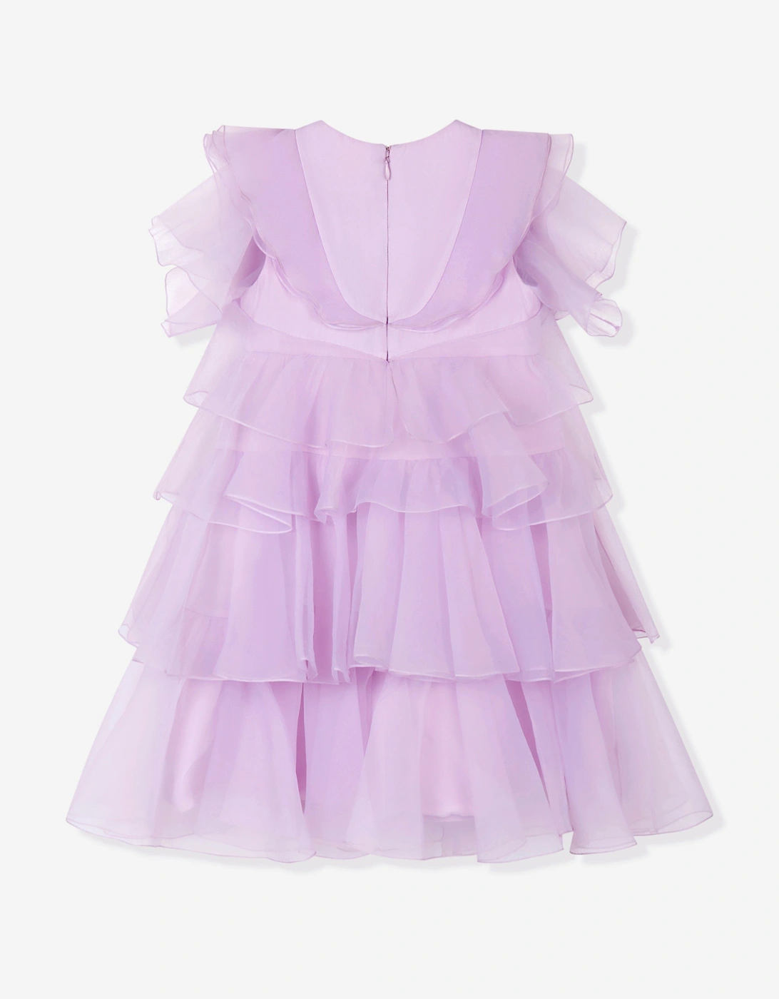 Maison Ava Girls ILara Ruffle Occasion Dress in Purple