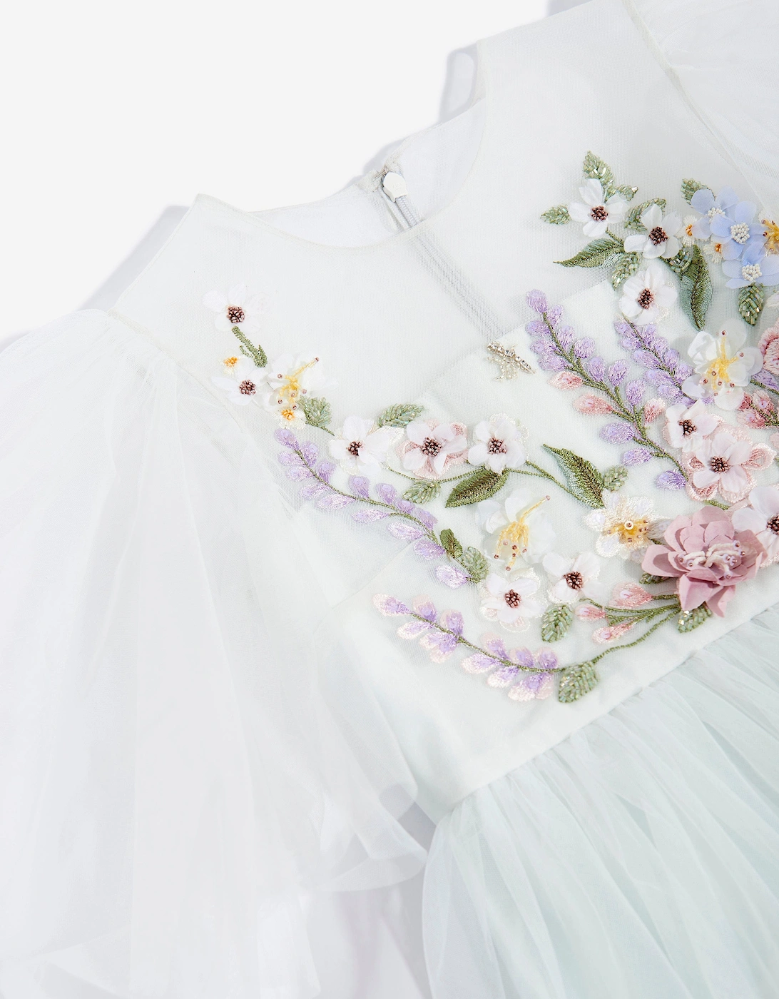 Maison Ava Girls Ariel Tulle Occasion Dress in White